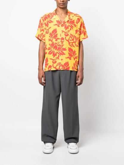 Tropical Flowers Short-Sleeve Shirt