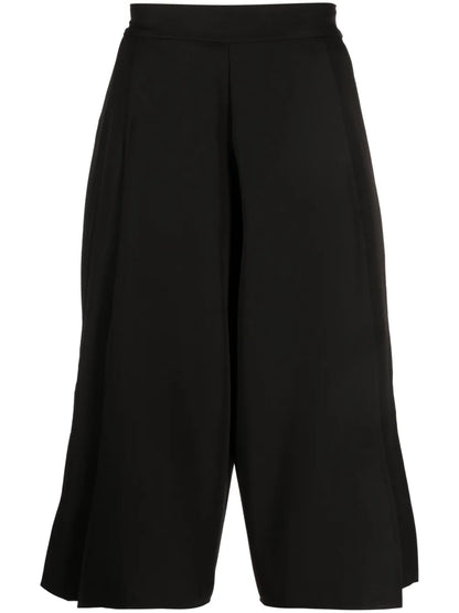 Wide-Leg Cropped Trousers