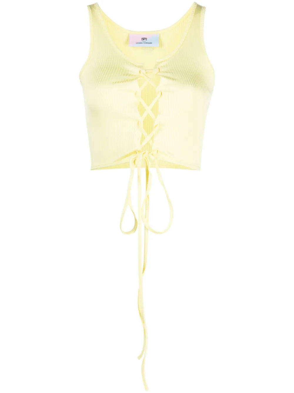 Lace-Up Sleeveless Crop Top