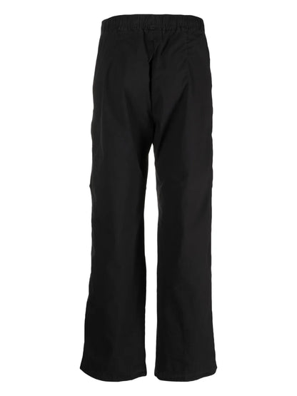 Draped-Detail Straight-Leg Trousers
