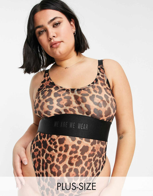 Curve Poly Blend Mesh Super High Leg Bodysuit