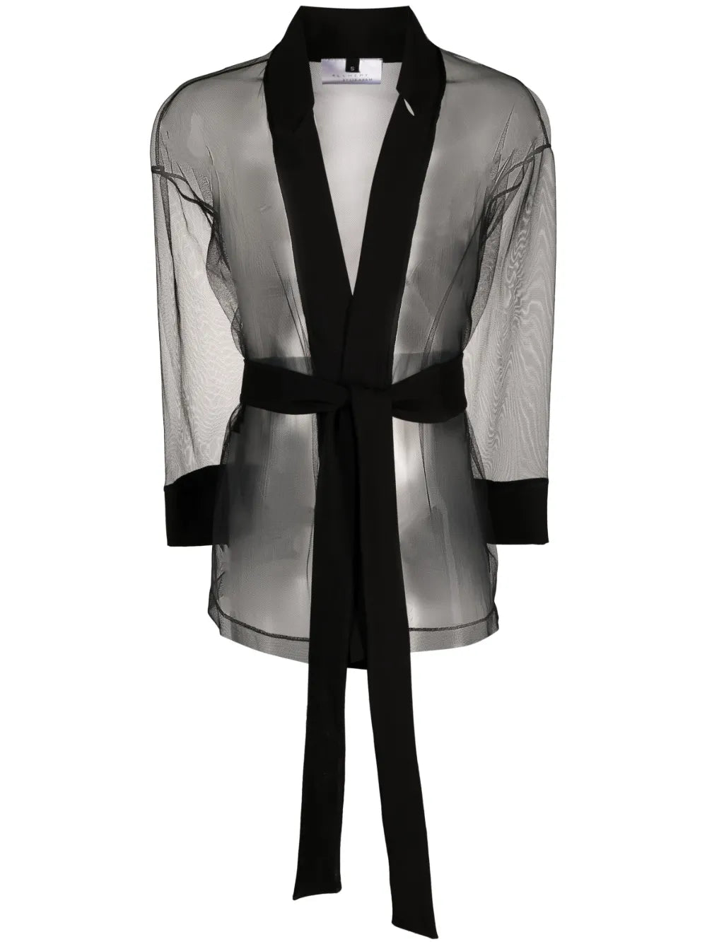 Long-Sleeve Sheer Mesh Jacket