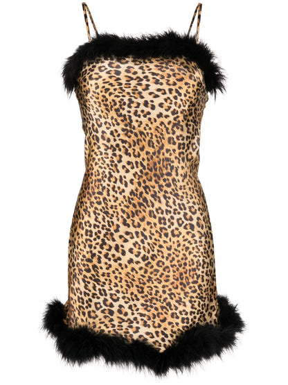 Hollywood Leopard-Print Silk Slip Dress