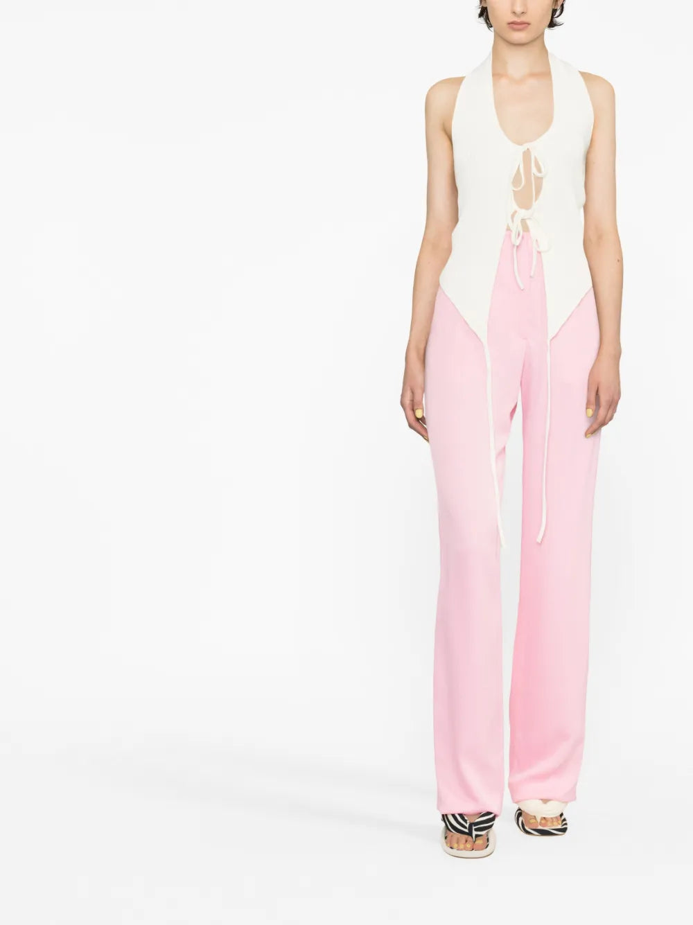 Long-Length High-Waist Trousers