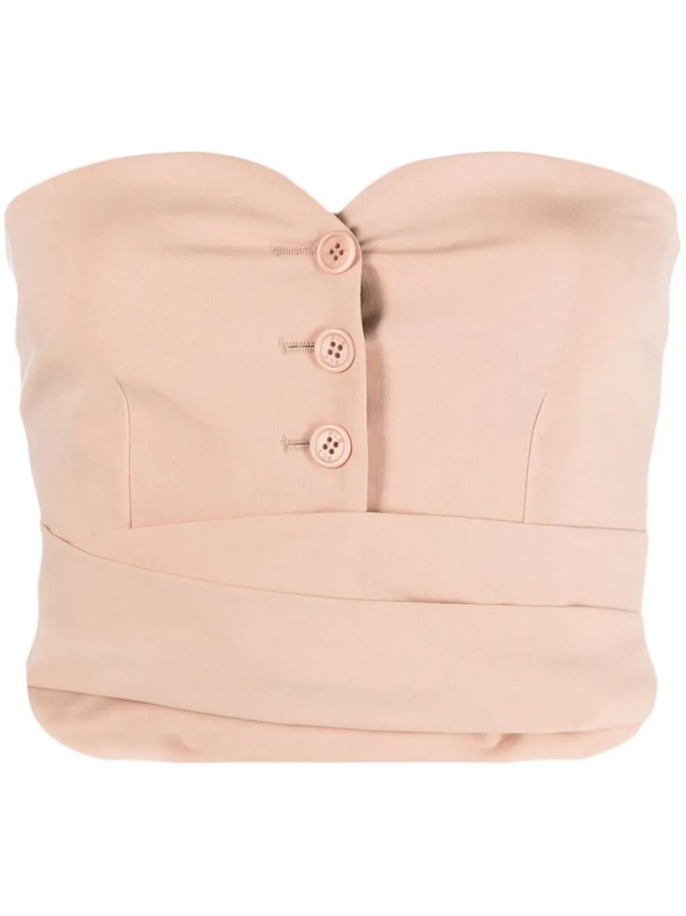 Bustier Stretch-Cotton Crop Top