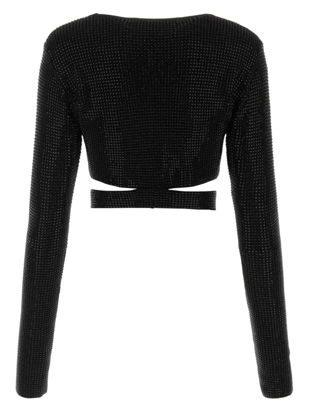 Embellished Cut-Out Crop Top