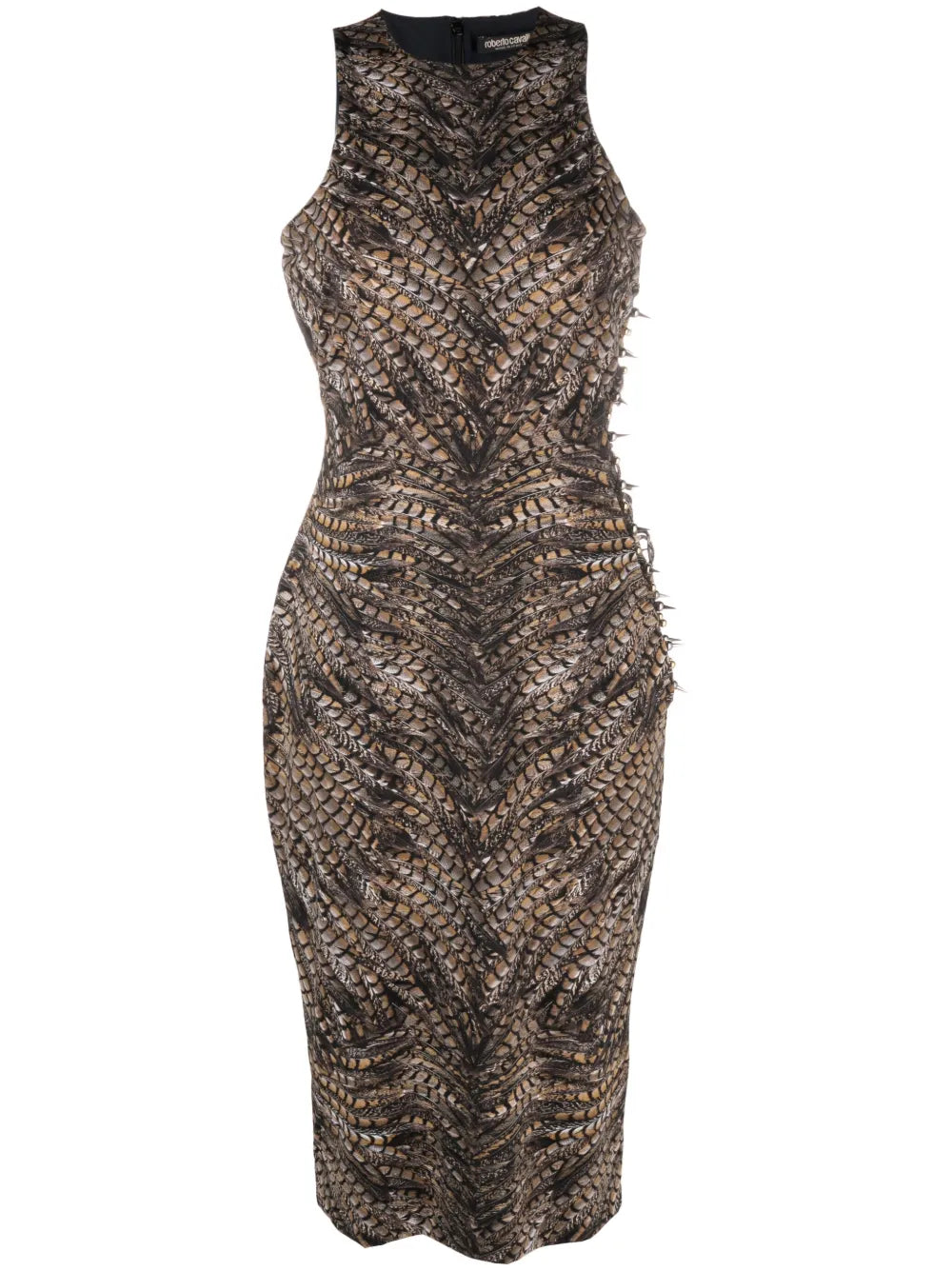 Embellished Falcon-Print Dress