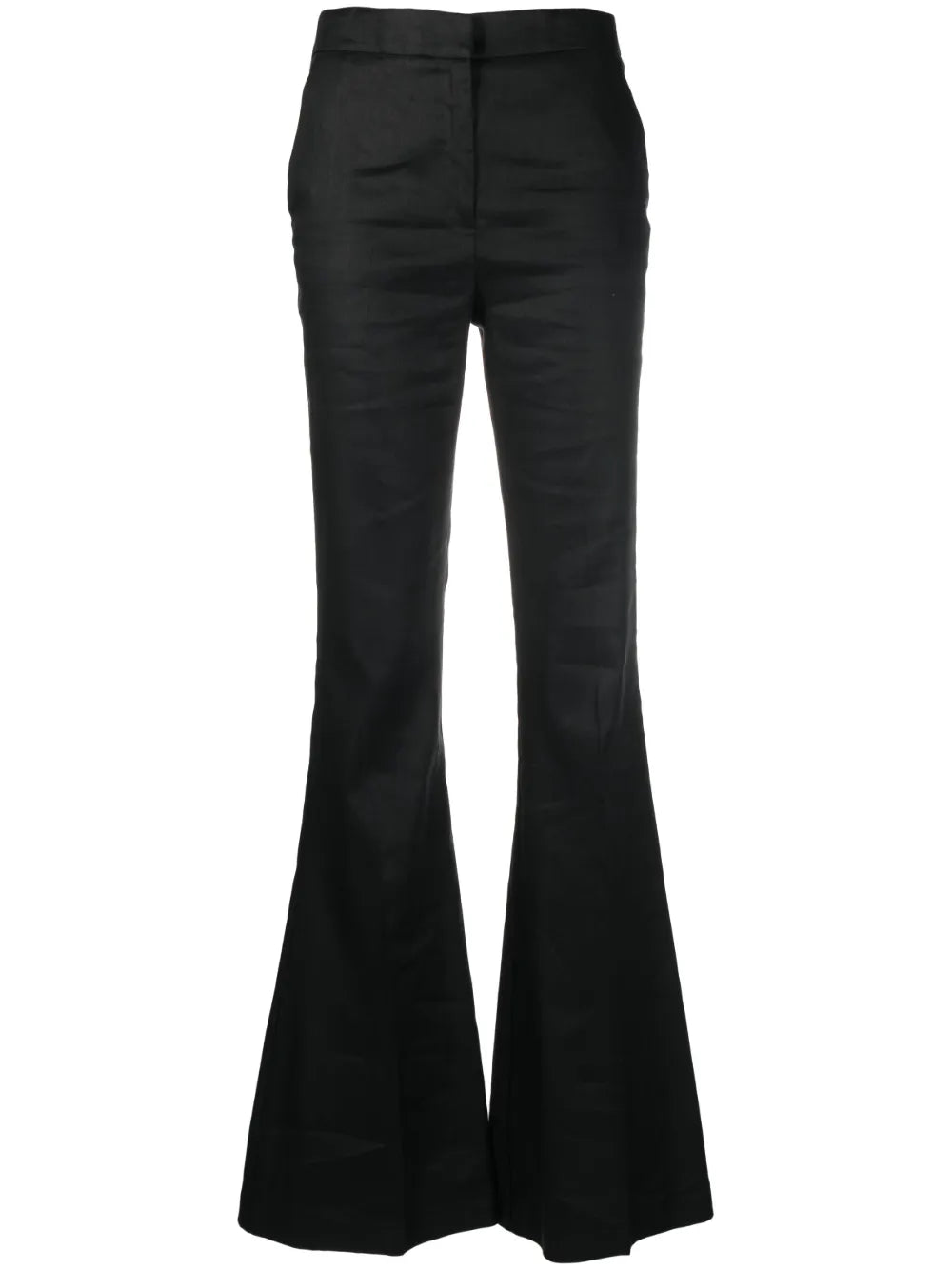 High-Waisted Flared Trousers