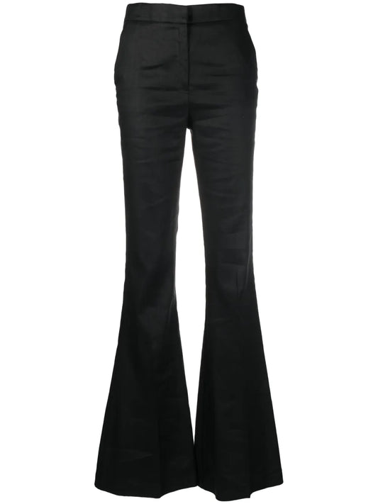 High-Waisted Flared Trousers