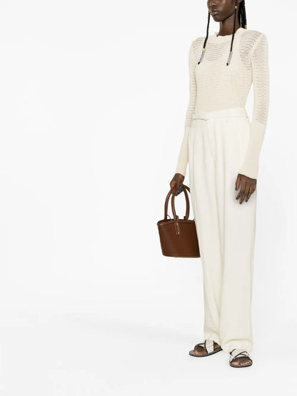 Stamford Belted Straight-Leg Wool Trousers