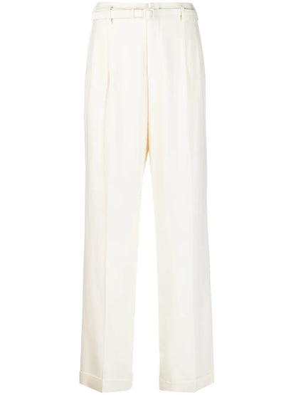 Stamford Belted Straight-Leg Wool Trousers