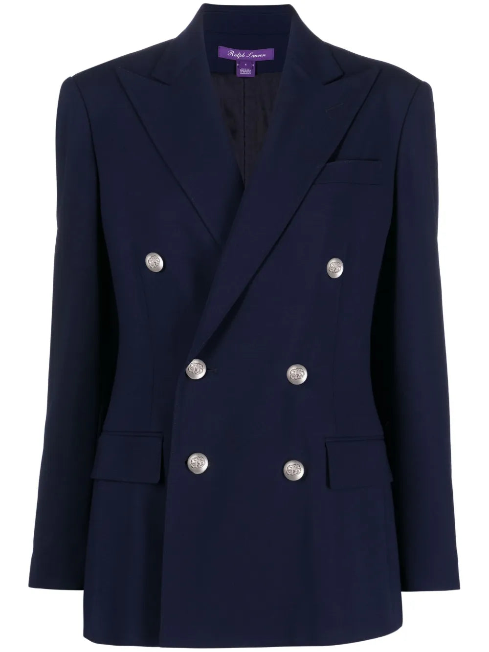 Double-Breasted Button-Fastening Coat