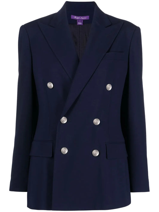 Double-Breasted Button-Fastening Coat