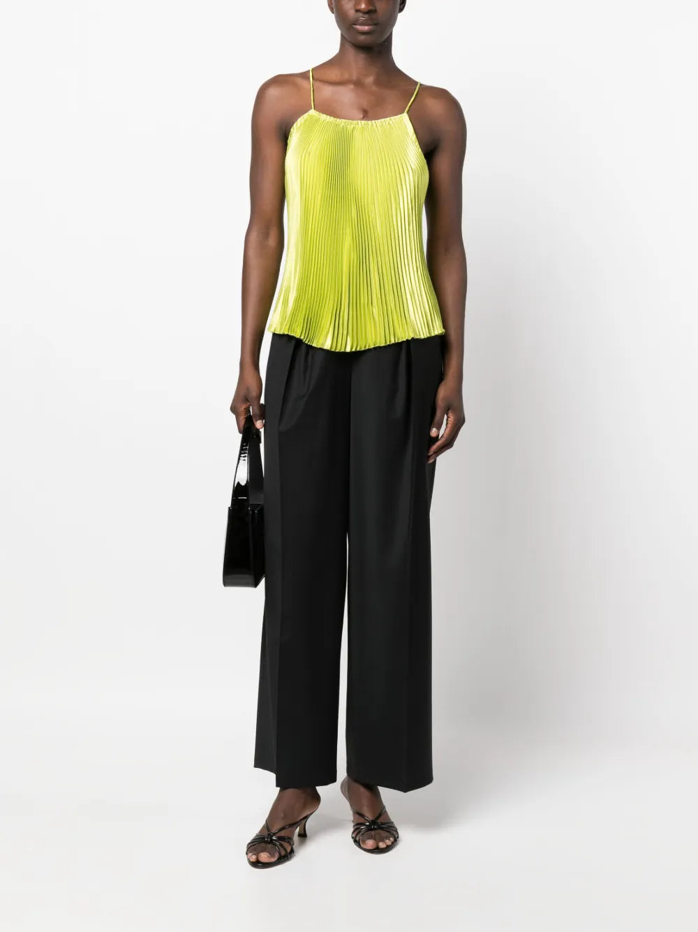 Fully-Pleated Sleeveless Blouse