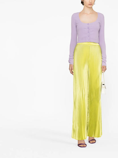 Bisous Pleated Satin Trousers