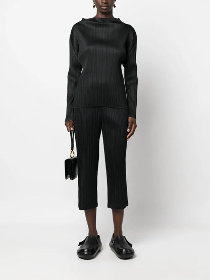 Pleated Cropped Trousers