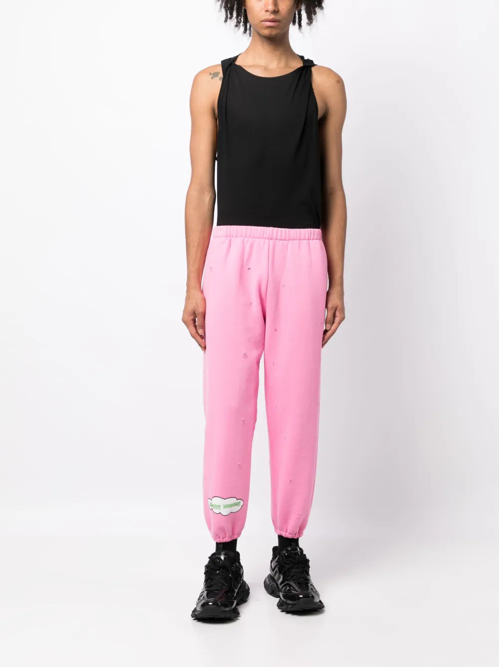 Happy Monday Print Track Pants