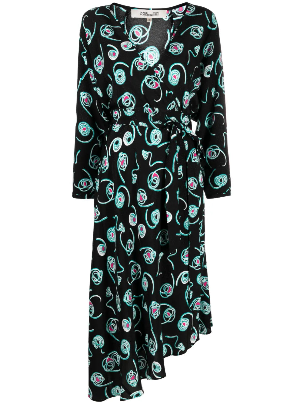 Eloise Faux-Wrap Midi Dress