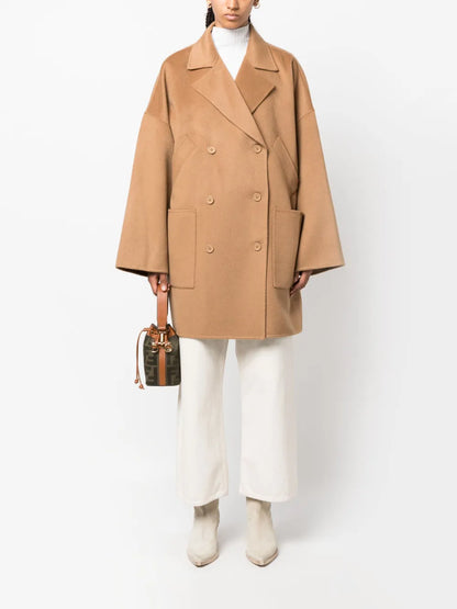 Double-Breasted Cashmere Coat