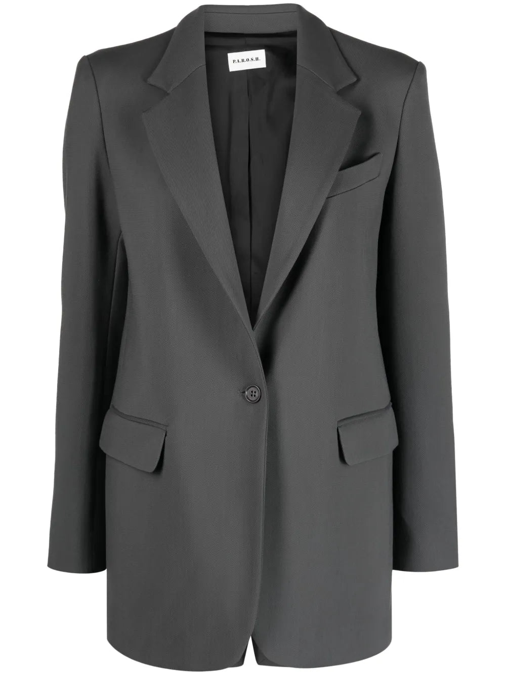 Long-Sleeve Single-Breasted Blazer