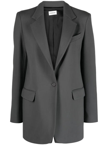 Long-Sleeve Single-Breasted Blazer