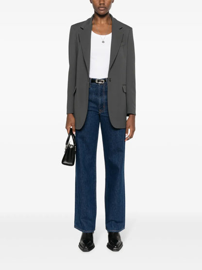 Long-Sleeve Single-Breasted Blazer