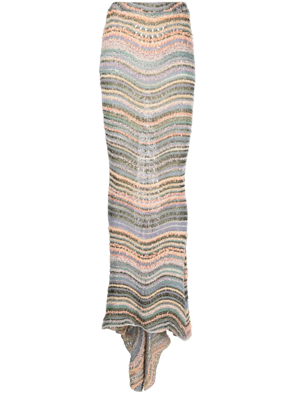Swirl-Print Maxi Skirt