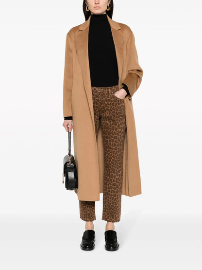 Capotto Belted-Waist Cashmere Peacoat