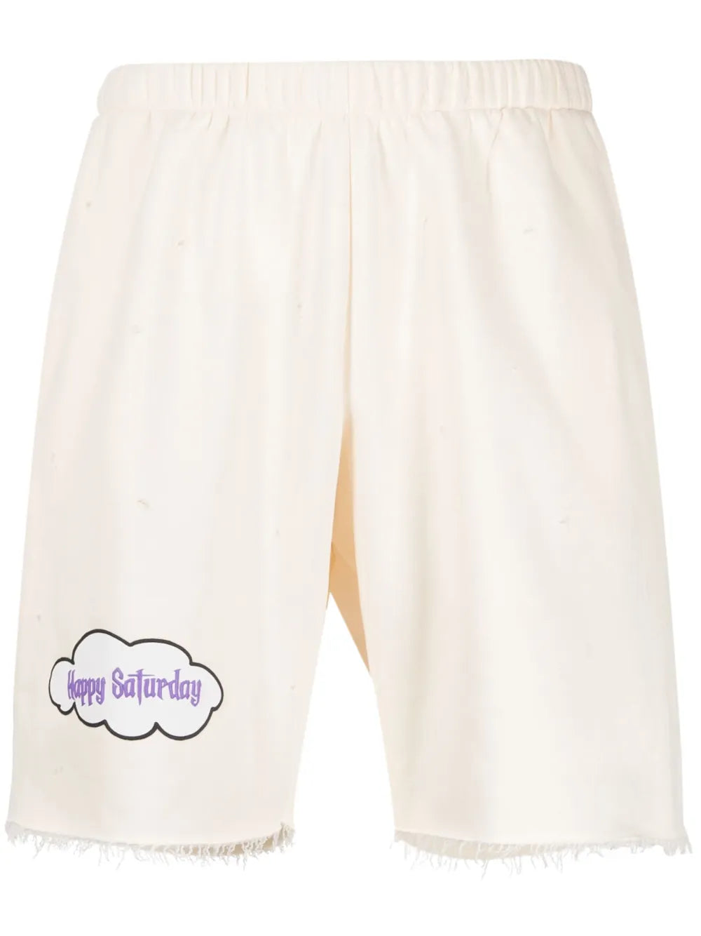 Happy Saturday Print Shorts