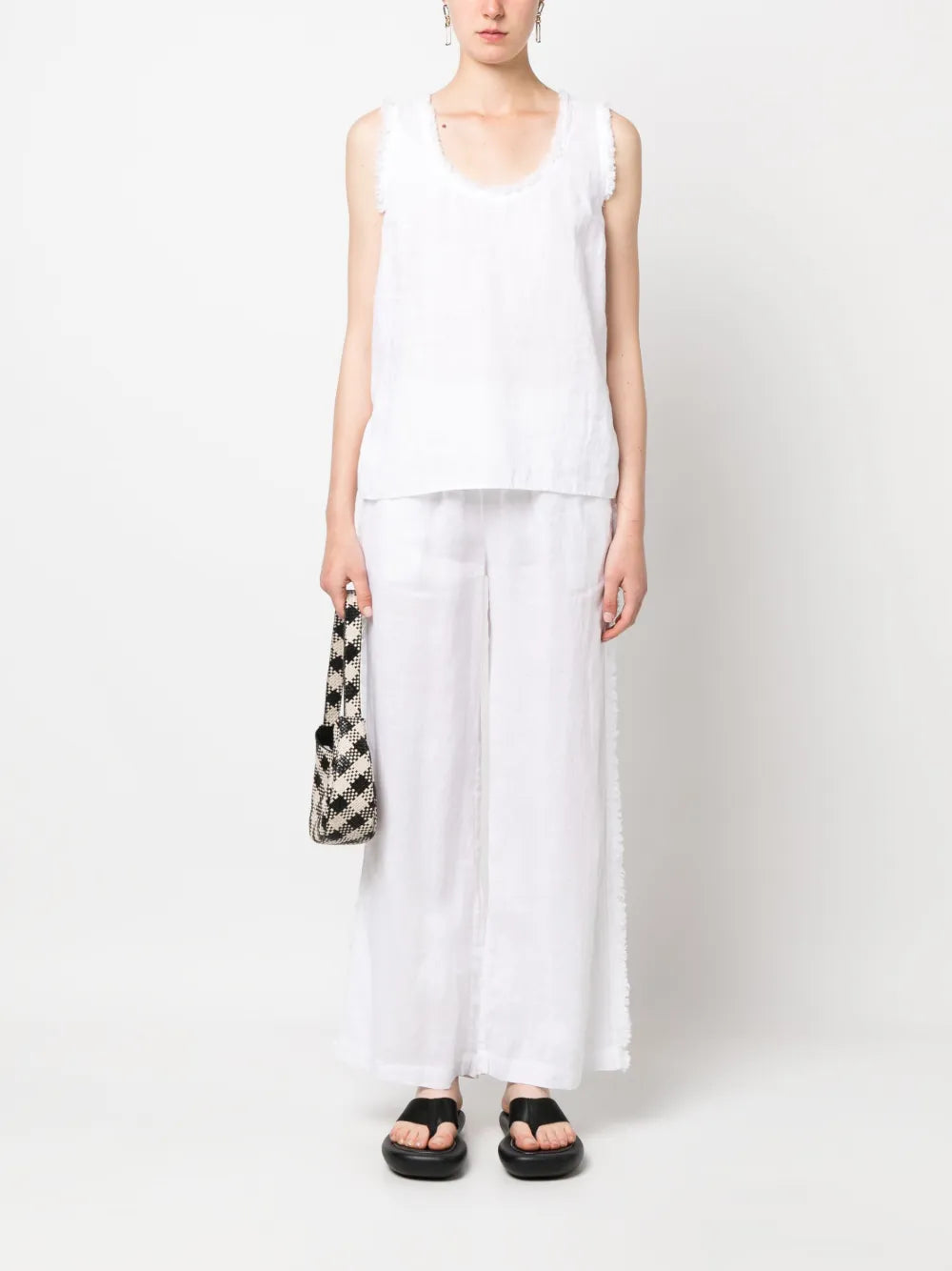 Wide-Leg Linen Trousers