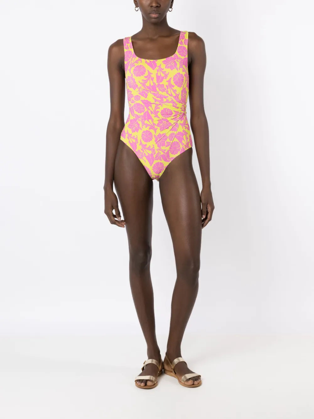 Venna Floral-Print Swimsuit