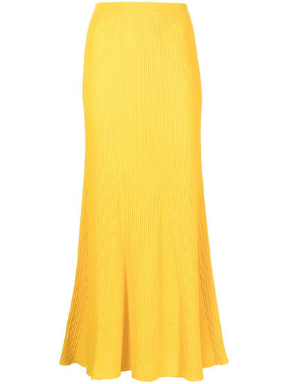 High-Waisted Wool Skirt