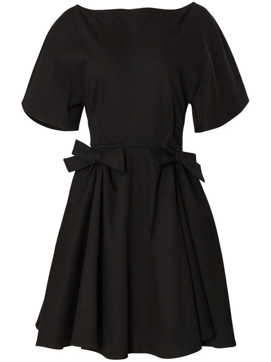 Bow-Detail V-Back Dress