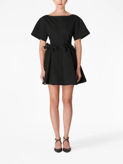 Bow-Detail V-Back Dress