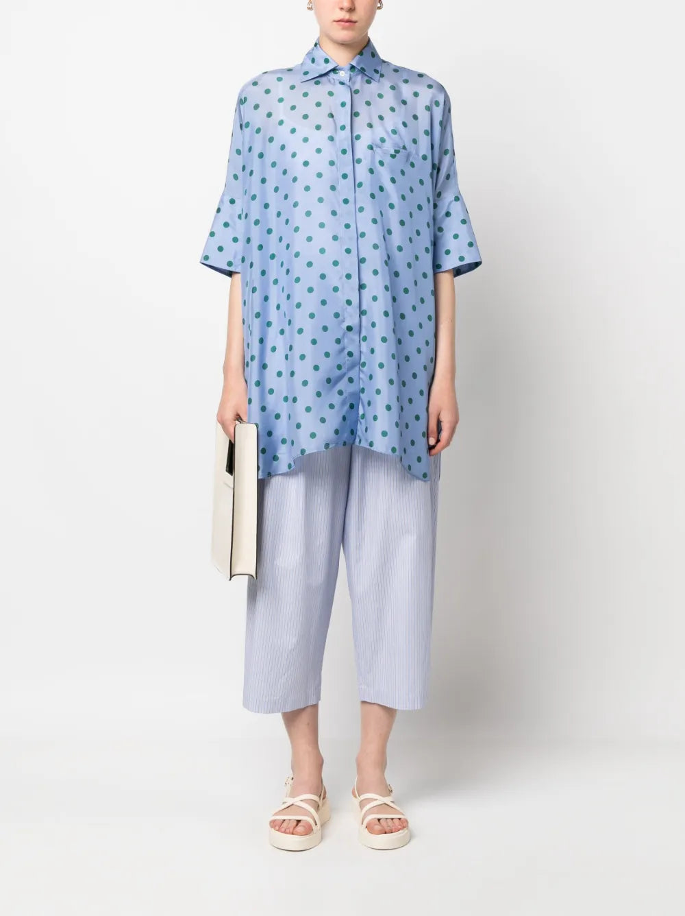 Sophie Striped Cropped Trousers