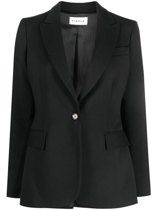 Single-Breasted Virgin Wool Blazer
