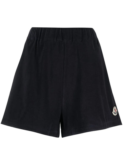 Logo-Patch Velour Shorts