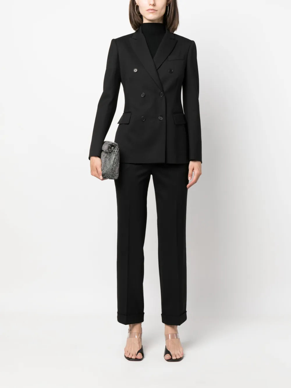 Giacca Double-Breasted Wool-Blend Blazer