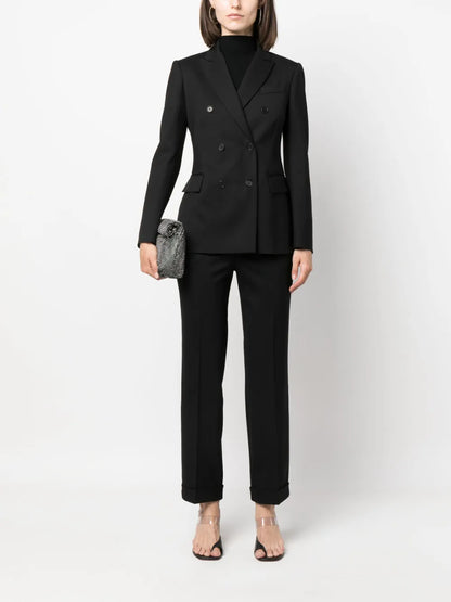 Giacca Double-Breasted Wool-Blend Blazer