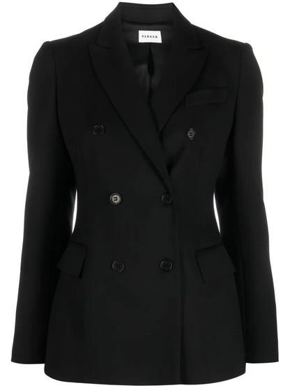 Giacca Double-Breasted Wool-Blend Blazer