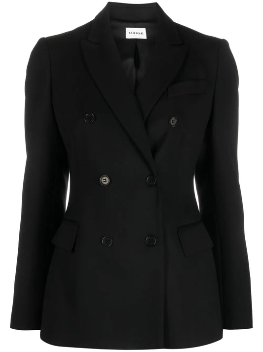 Giacca Double-Breasted Wool-Blend Blazer