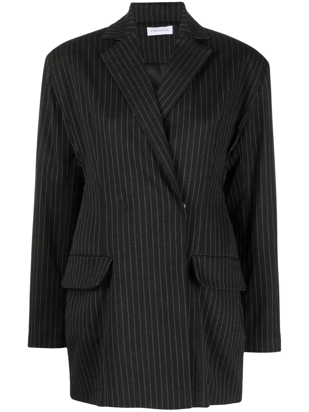 Pinstripe-Print Wool Blazer