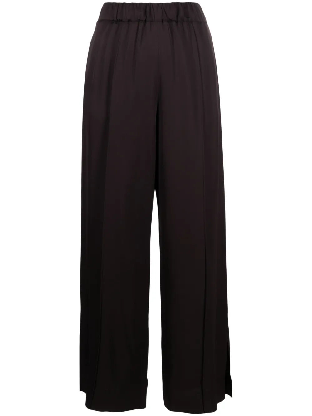 Wide-Leg Elasticated-Waistband Trousers