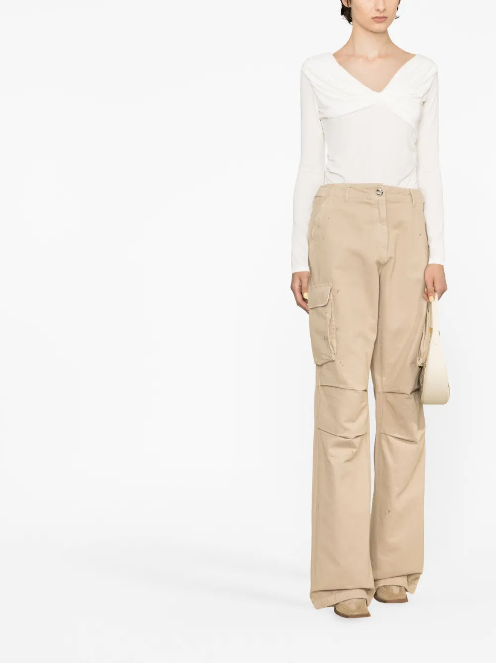 Wide-Leg Cargo Trousers