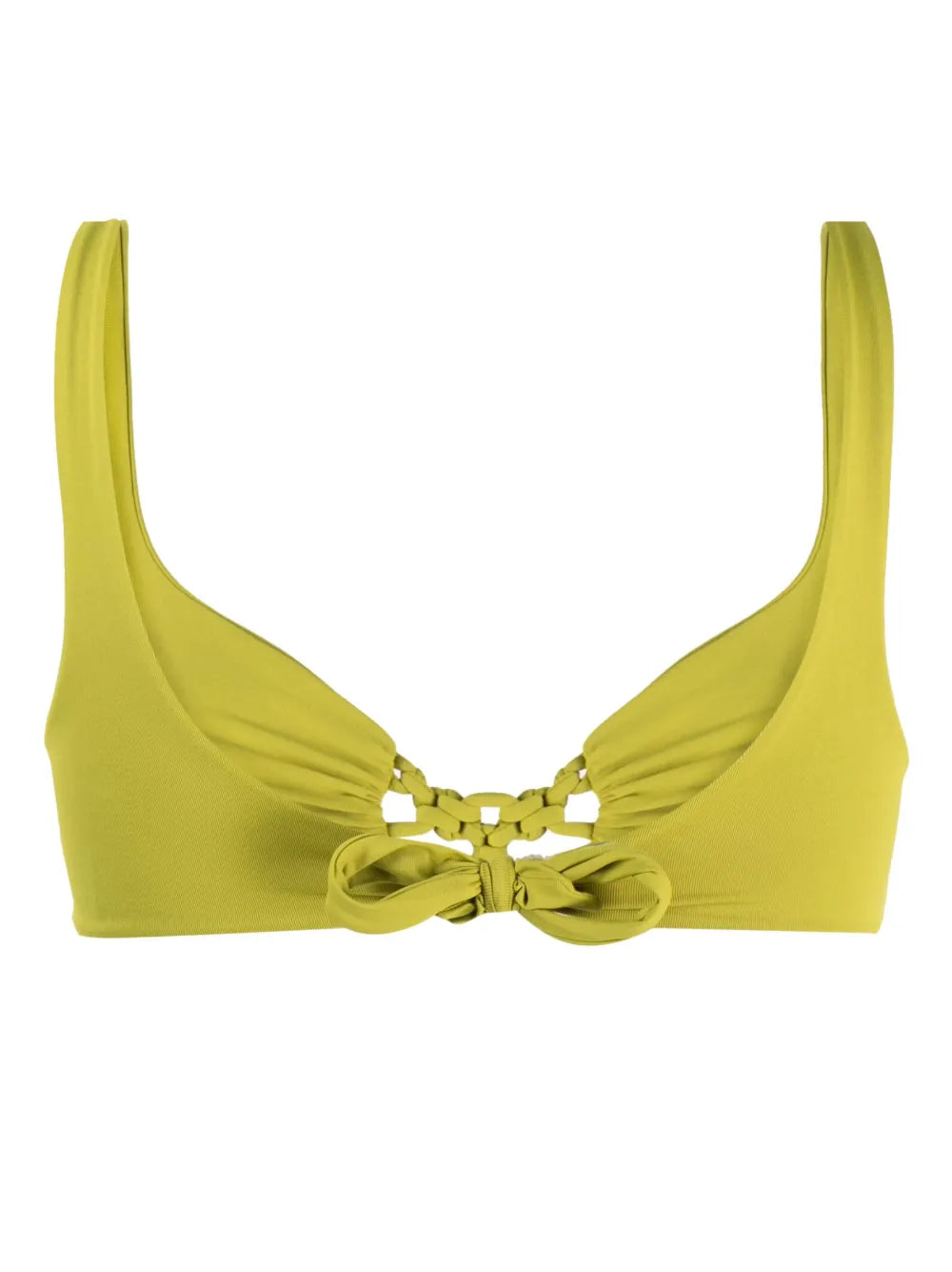 Woven-Detailed Bikini Top
