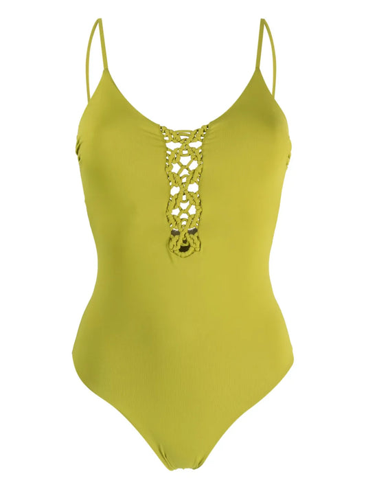 Braided-Detail Cut-Out Swimsuit