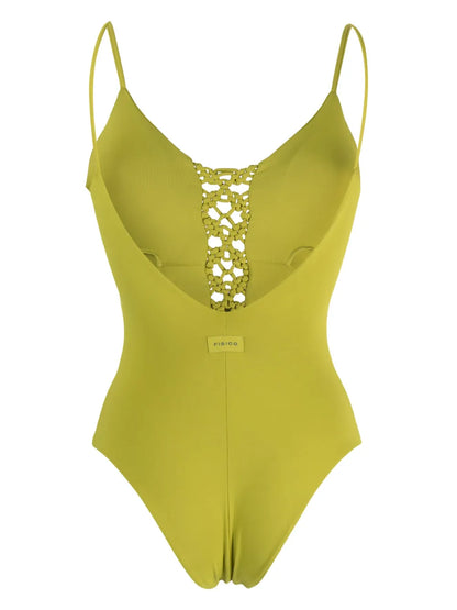 Braided-Detail Cut-Out Swimsuit