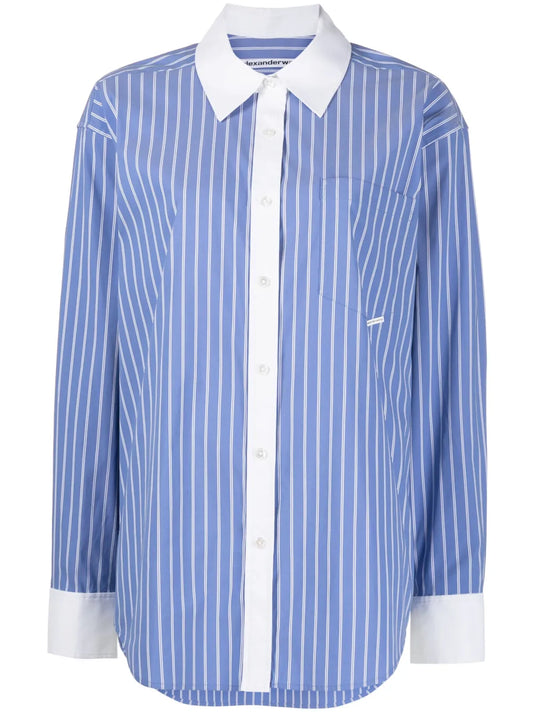 Stripe-Print Long-Sleeved Shirt