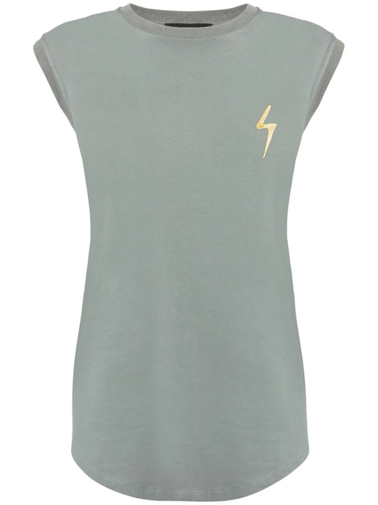 Ursella Thunderbolt-Embroidered Tank Top