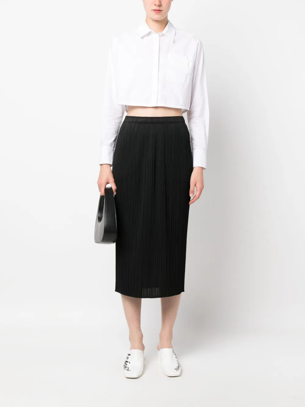 Pleated High-Waist Skirt